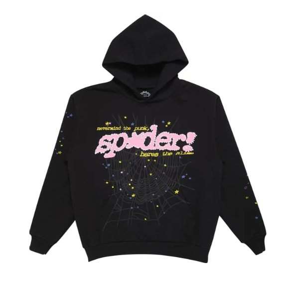 Sp5der P*nk V2 Hoodie Black