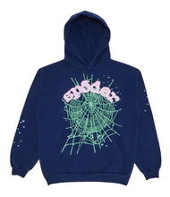 Load image into Gallery viewer, Sp5der OG Web Hoodie Navy
