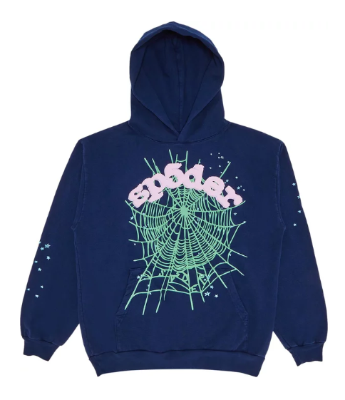 Sp5der OG Web Hoodie Navy