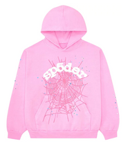 Load image into Gallery viewer, Sp5der OG Web Hoodie Pink
