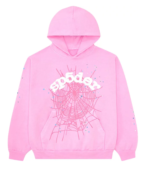 Sp5der OG Web Hoodie Pink