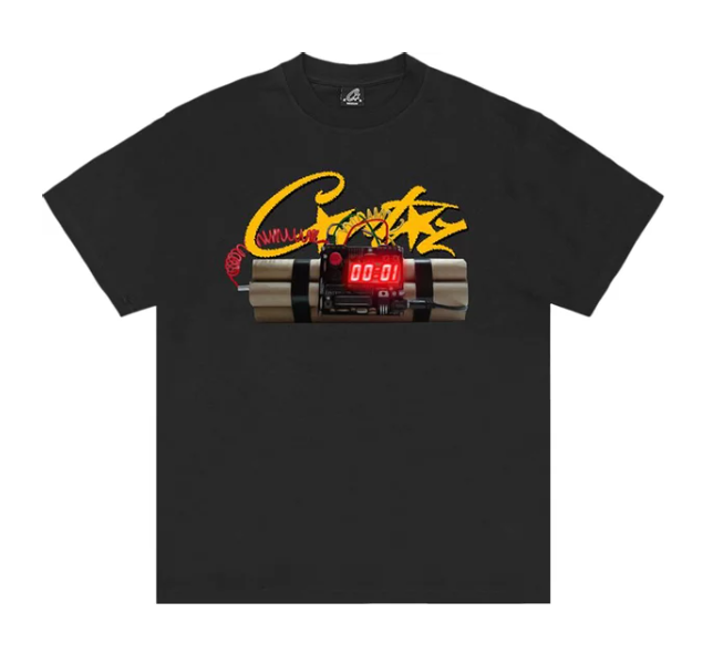 Corteiz Times Up Tee Black