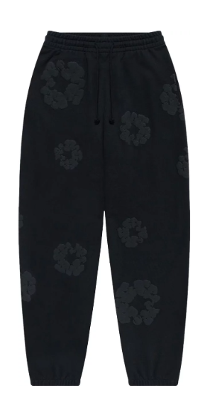 Denim Tears Cotton Wreath Sweatpants Black Monochrome