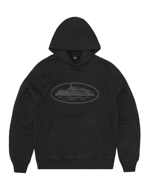 Corteiz Alcatraz Hoodie V2 Triple Black