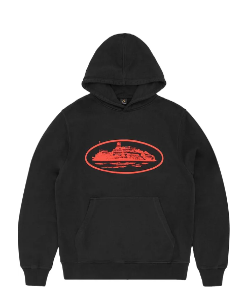 Corteiz Alcatraz Hoodie V2 Black/Red