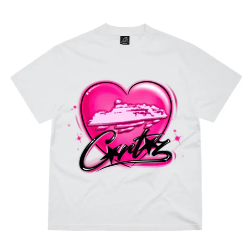 Corteiz Alcatraz Heart Tee White